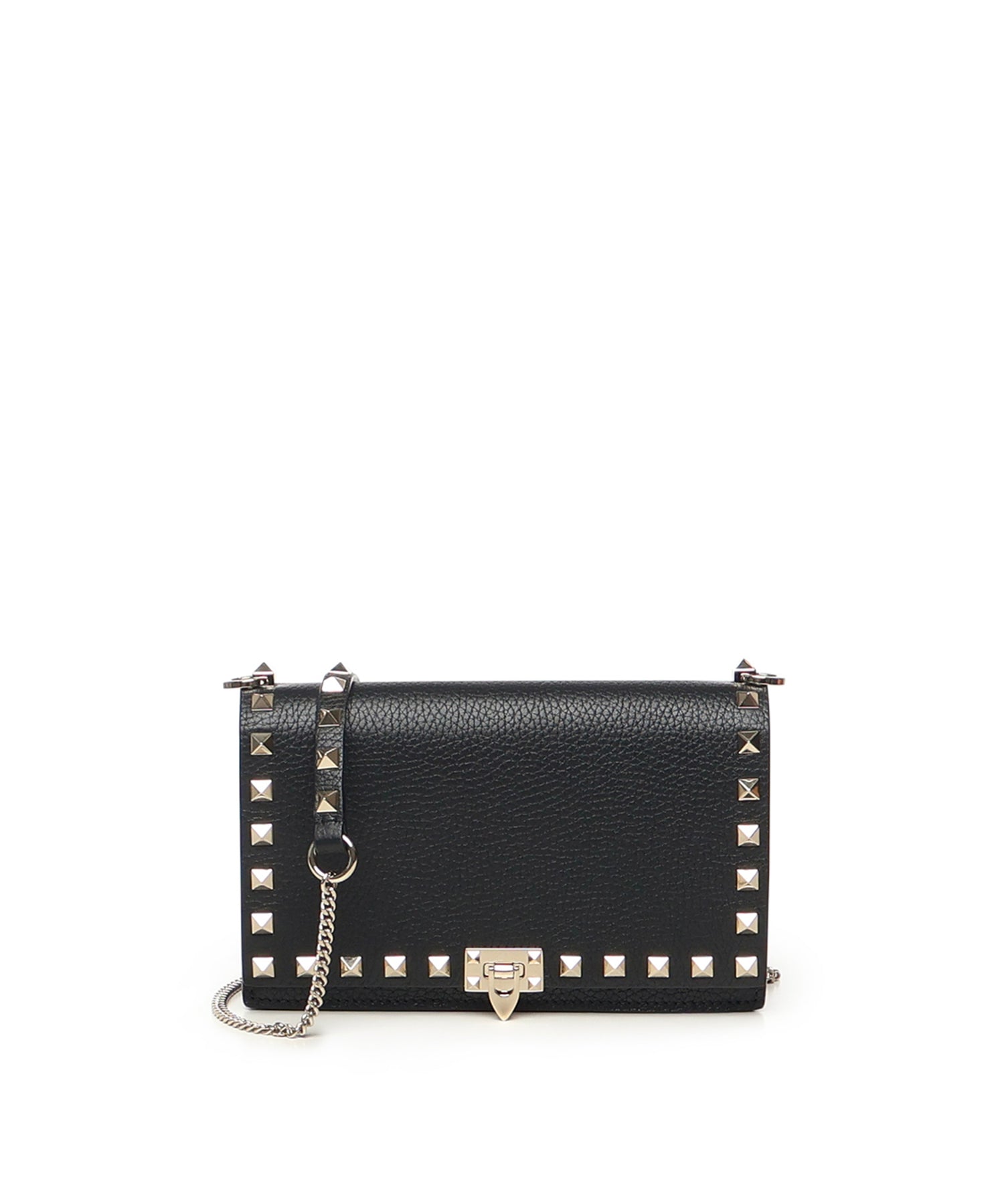 Mini bag con catena Rockstud in vitello granato 8W2P0Y59 VSH0NO VALENTINO GARAVANI 