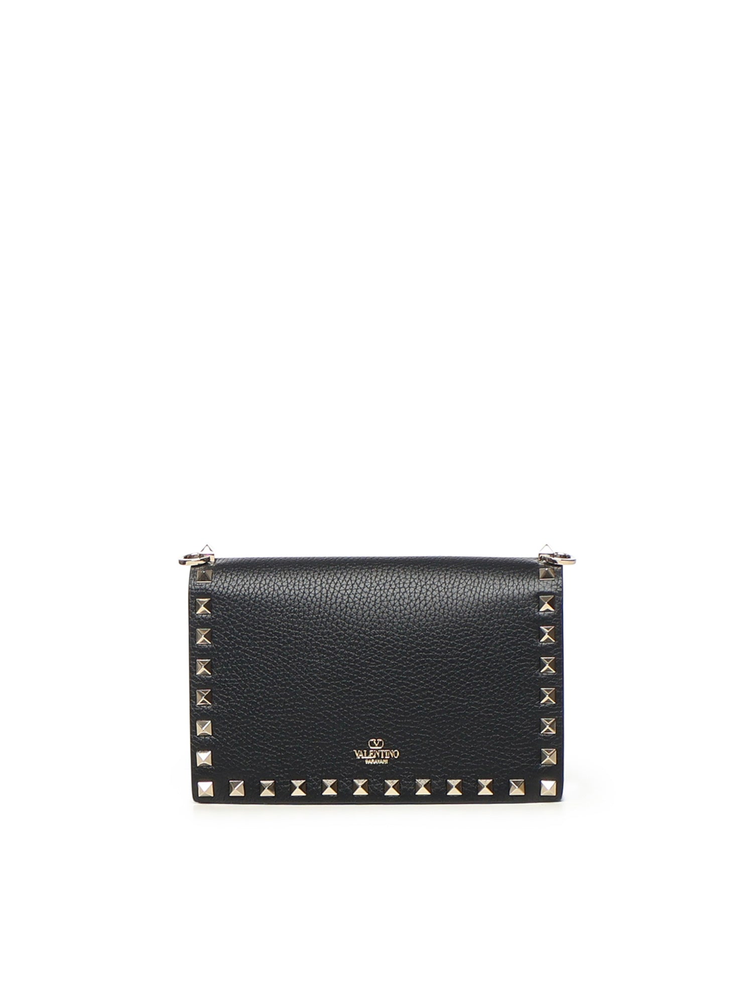 Mini bag con catena Rockstud in vitello granato 8W2P0Y59 VSH0NO VALENTINO GARAVANI 