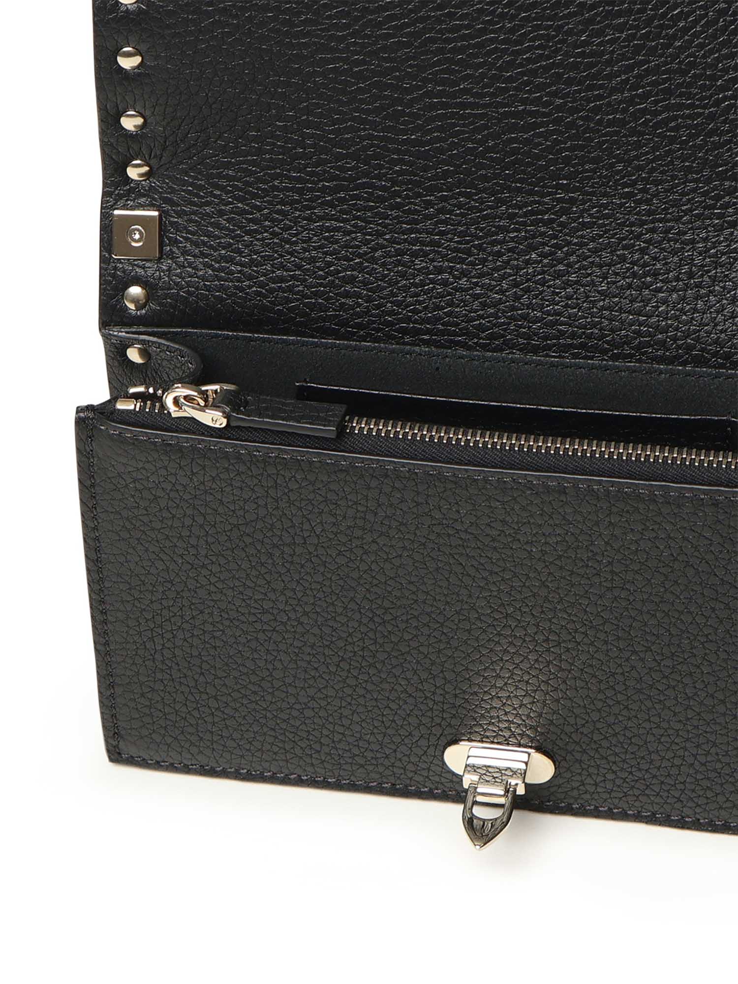 Mini bag con catena Rockstud in vitello granato 8W2P0Y59 VSH0NO VALENTINO GARAVANI 