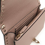 Mini bag con catena Rockstud in vitello granato 8W2P0Y59 VSHP45 VALENTINO GARAVANI 