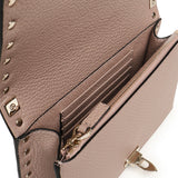 Mini bag con catena Rockstud in vitello granato 8W2P0Y59 VSHP45 VALENTINO GARAVANI 