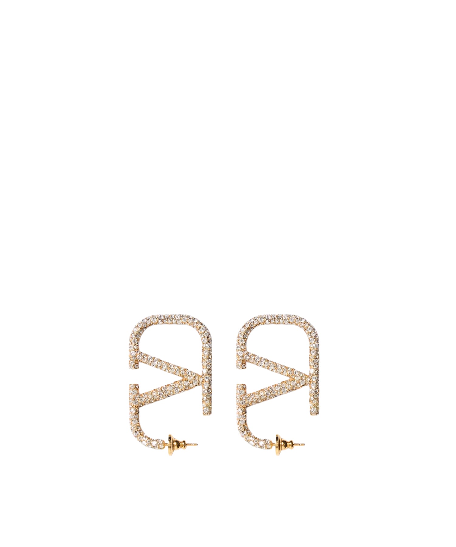 Orecchini Vlogo Signature in metallo e cristalli Swarovski® 7W2J0G04 YCWMH5 VALENTINO GARAVANI 