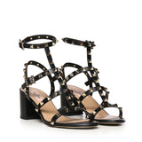 Sandalo Rockstud con cinturini in pelle 7W2S0491 VBP0NO VALENTINO GARAVANI 