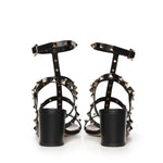 Sandalo Rockstud con cinturini in pelle 7W2S0491 VBP0NO VALENTINO GARAVANI 
