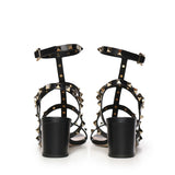 Sandalo Rockstud con cinturini in pelle 7W2S0491 VBP0NO VALENTINO GARAVANI 