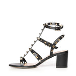 Sandalo Rockstud con cinturini in pelle 7W2S0491 VBP0NO VALENTINO GARAVANI 