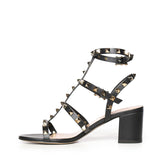 Sandalo Rockstud con cinturini in pelle 7W2S0491 VBP0NO VALENTINO GARAVANI 