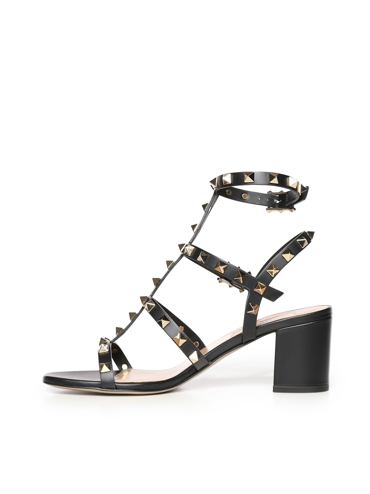 Sandalo Rockstud con cinturini in pelle 7W2S0491 VBP0NO VALENTINO GARAVANI 