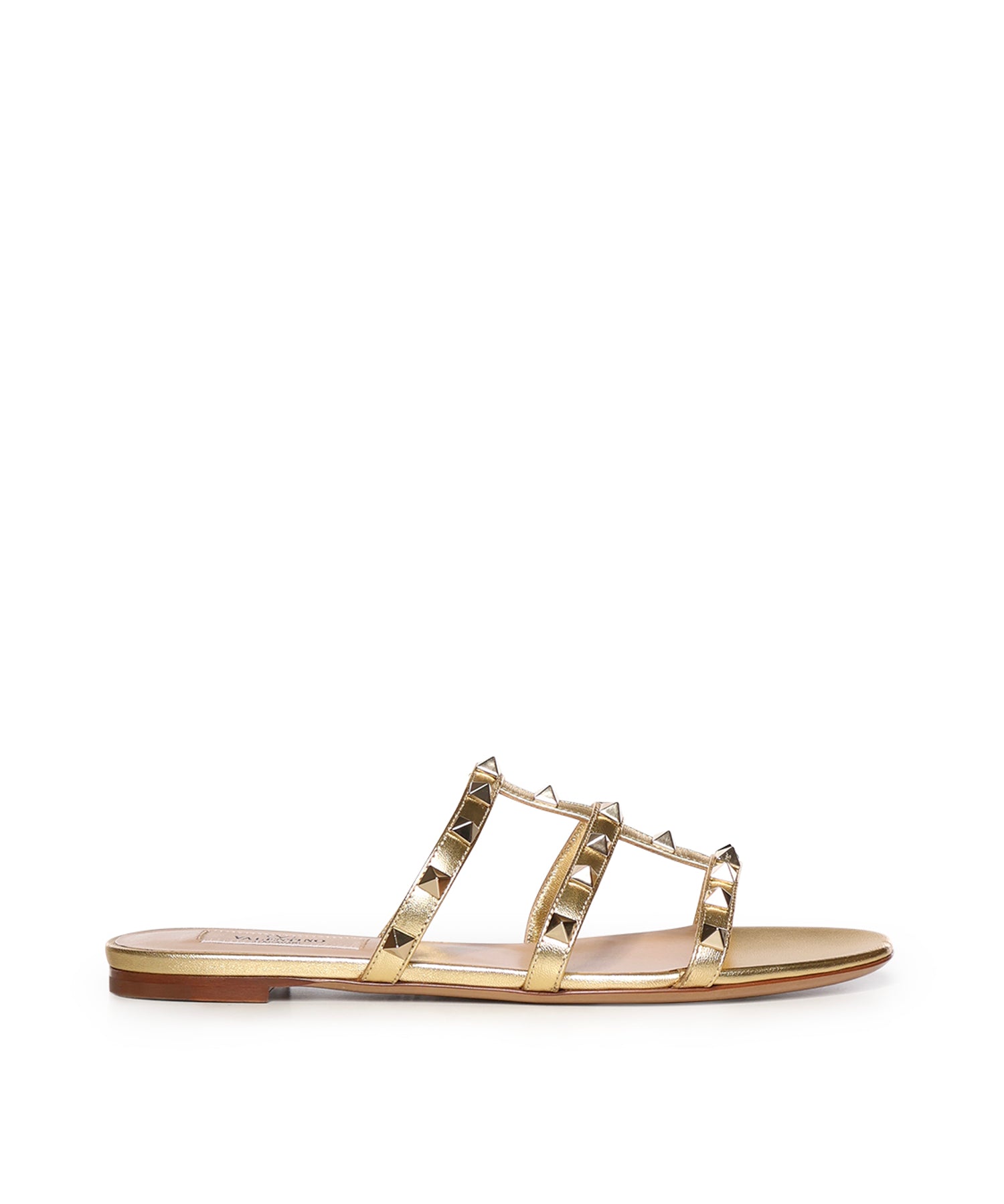 Sandalo slide Rockstud in nappa laminata 7W2S0C49 QKHI8M VALENTINO GARAVANI 