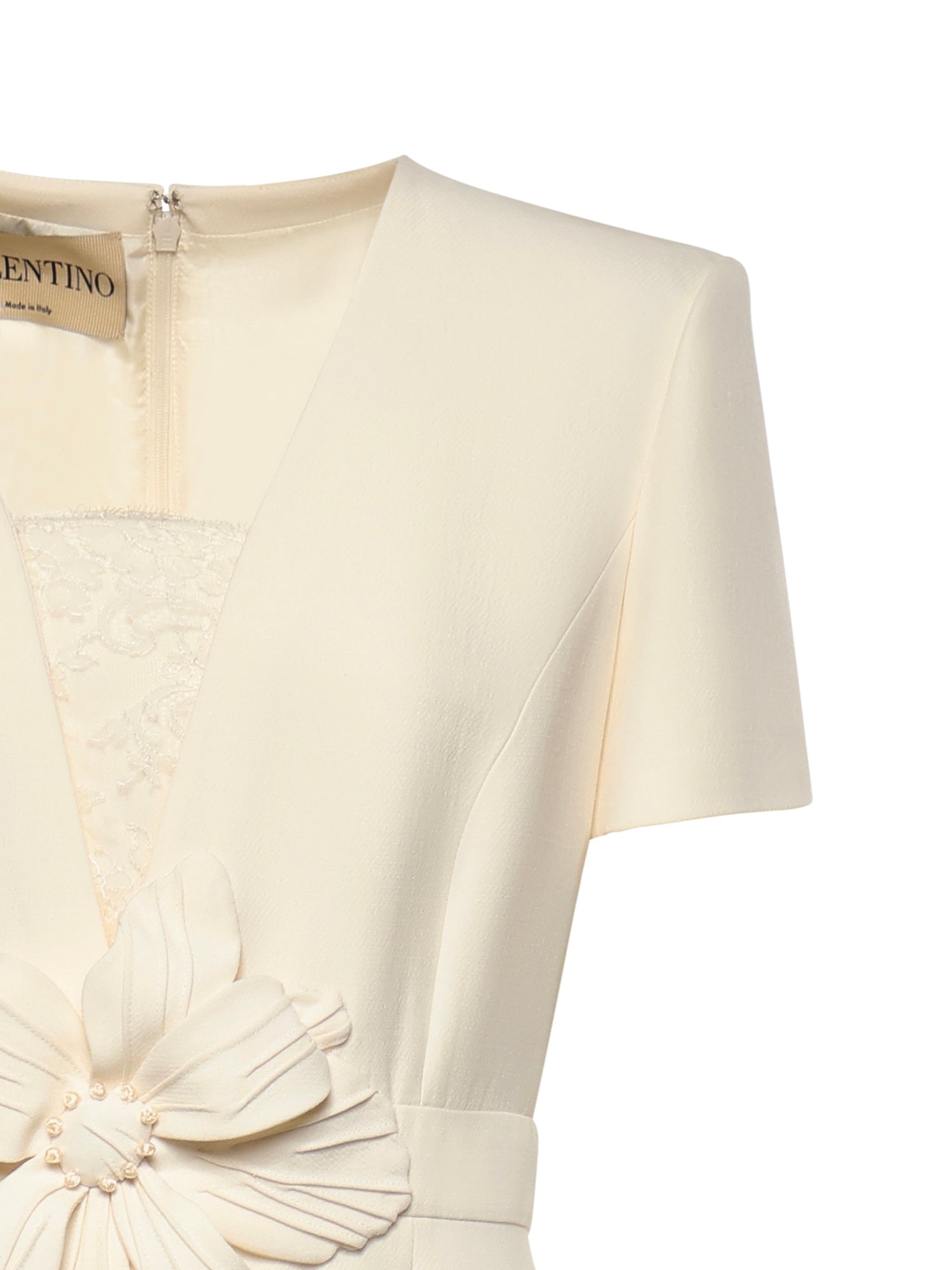 Abito midi in Crepe Couture con applicazione floreale 8B0VAKG5 1CFA03 VALENTINO GARAVANI 