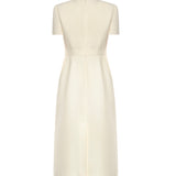 Abito midi in Crepe Couture con applicazione floreale 8B0VAKG5 1CFA03 VALENTINO GARAVANI 