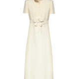 Abito midi in Crepe Couture con applicazione floreale 8B0VAKG5 1CFA03 VALENTINO GARAVANI 