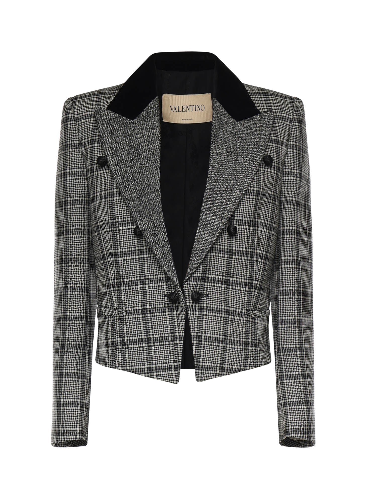 Giacca in lana motivo check 8B3CE585 9W7C1W VALENTINO GARAVANI 