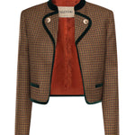 Giacca cropped in lana pied de poule 8B3CE5C0 A0KD8Q VALENTINO GARAVANI 