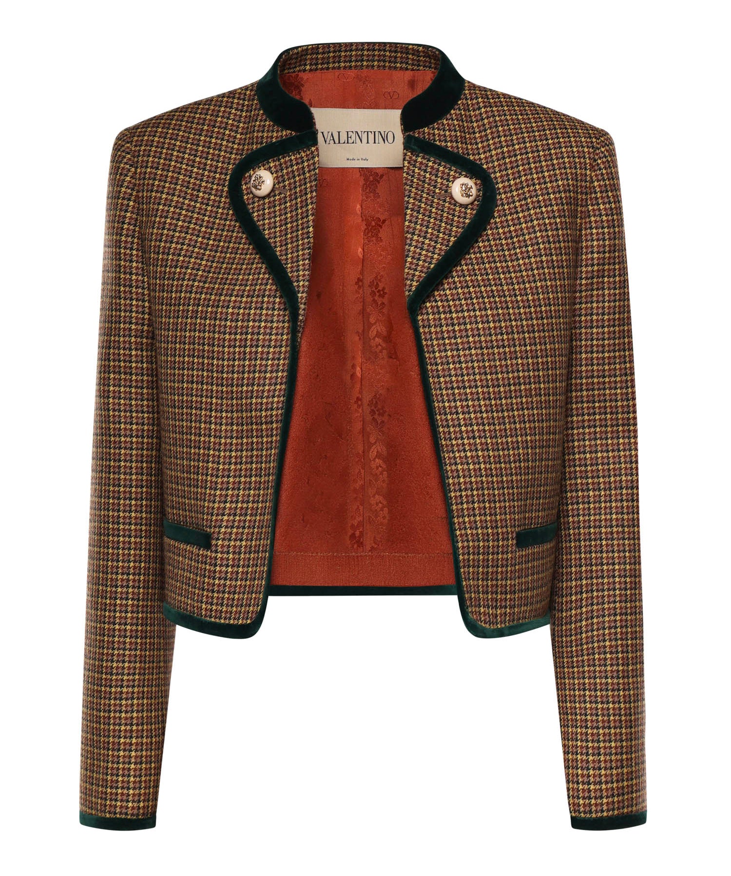 Giacca cropped in lana pied de poule 8B3CE5C0 A0KD8Q VALENTINO GARAVANI 