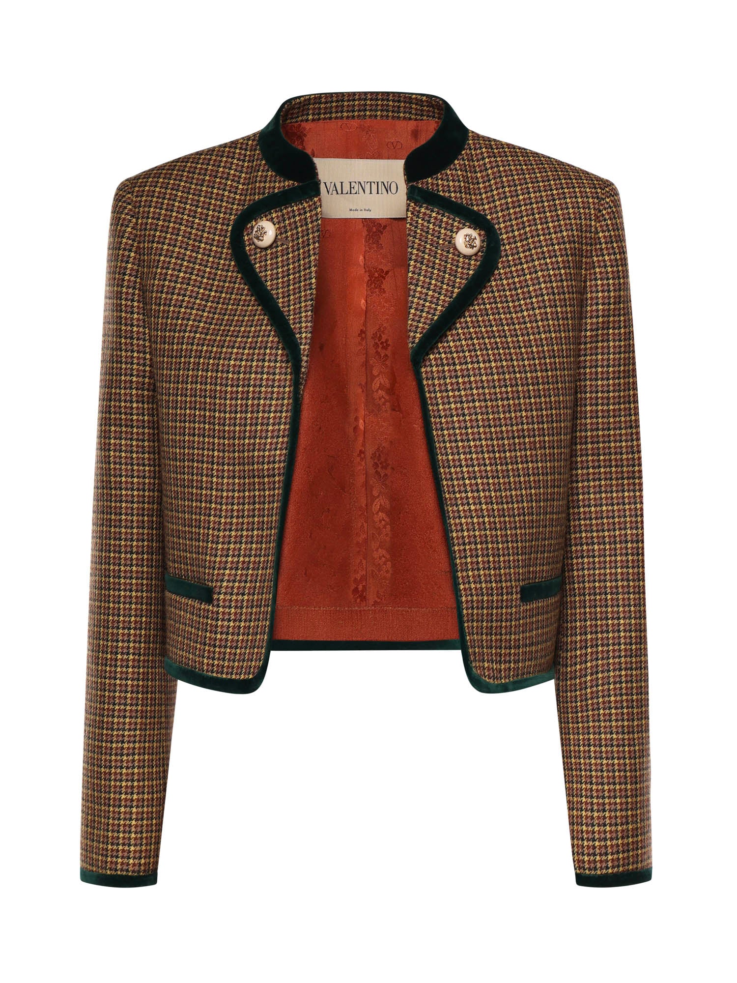 Giacca cropped in lana pied de poule 8B3CE5C0 A0KD8Q VALENTINO GARAVANI 