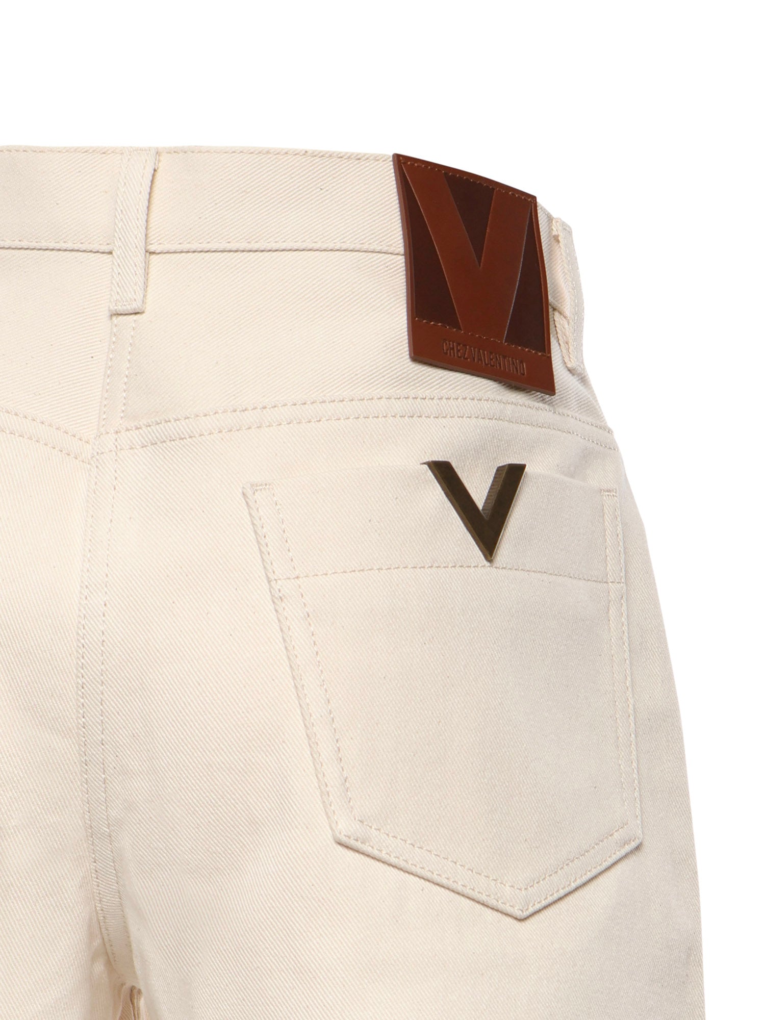 Shorts in denim di cotone 8B3DD22W 9Y5A03 VALENTINO GARAVANI 
