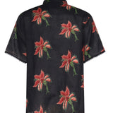 Camicia in lino con stampa Papier Floral 8V3AAN11 BA7D5Y VALENTINO GARAVANI 