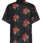 Camicia in lino con stampa Papier Floral 8V3AAN11 BA7D5Y VALENTINO GARAVANI 