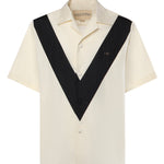 Camicia bowling in popeline di cotone 8V3AAV11 B570AN VALENTINO GARAVANI 