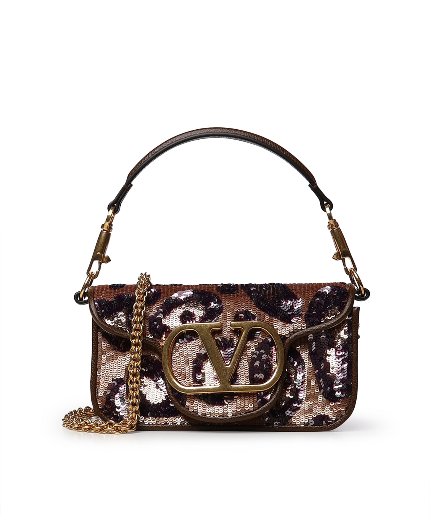 Borsa piccola a spalla Valentino Garavani Locò ricamata animalier 8W0B0K53 YHUFJY VALENTINO GARAVANI 