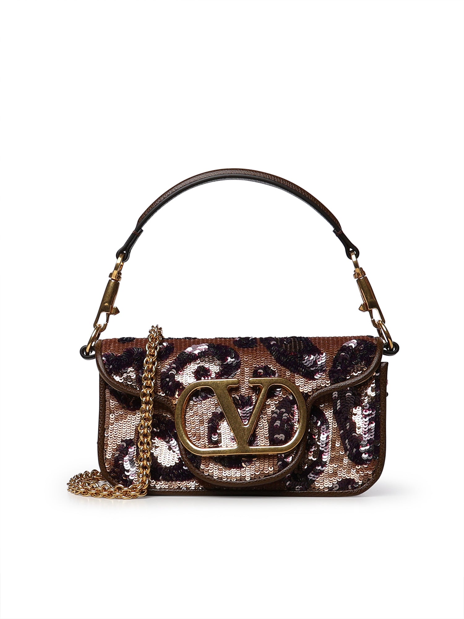 Borsa piccola a spalla Valentino Garavani Locò ricamata animalier 8W0B0K53 YHUFJY VALENTINO GARAVANI 