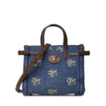 Borsa shopping piccola Valentino Garavani Antibes in denim ricamata 8W0B0R20 AXEAXM VALENTINO GARAVANI 