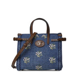 Borsa shopping piccola Valentino Garavani Antibes in denim ricamata 8W0B0R20 AXEAXM VALENTINO GARAVANI 