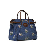 Borsa shopping piccola Valentino Garavani Antibes in denim ricamata 8W0B0R20 AXEAXM VALENTINO GARAVANI 