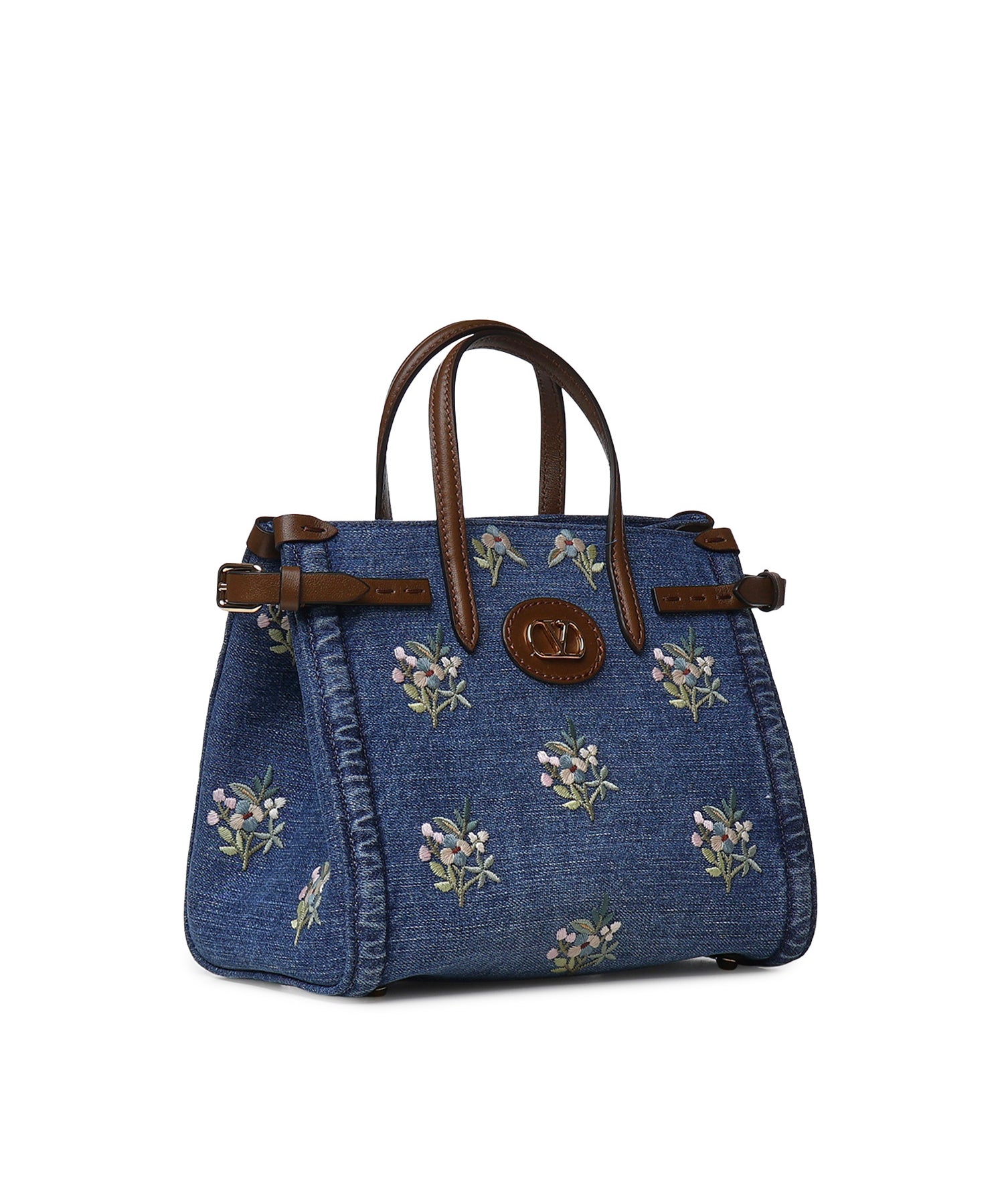 Borsa shopping piccola Valentino Garavani Antibes in denim ricamata 8W0B0R20 AXEAXM VALENTINO GARAVANI 