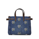 Borsa shopping piccola Valentino Garavani Antibes in denim ricamata 8W0B0R20 AXEAXM VALENTINO GARAVANI 