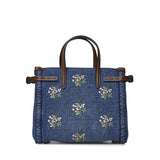 Borsa shopping piccola Valentino Garavani Antibes in denim ricamata 8W0B0R20 AXEAXM VALENTINO GARAVANI 