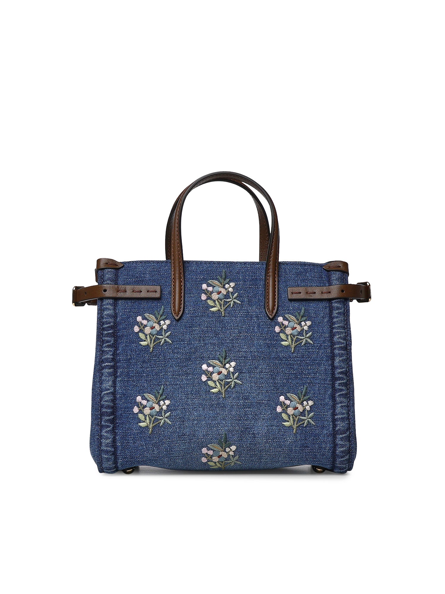 Borsa shopping piccola Valentino Garavani Antibes in denim ricamata 8W0B0R20 AXEAXM VALENTINO GARAVANI 