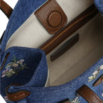 Borsa shopping piccola Valentino Garavani Antibes in denim ricamata 8W0B0R20 AXEAXM VALENTINO GARAVANI 