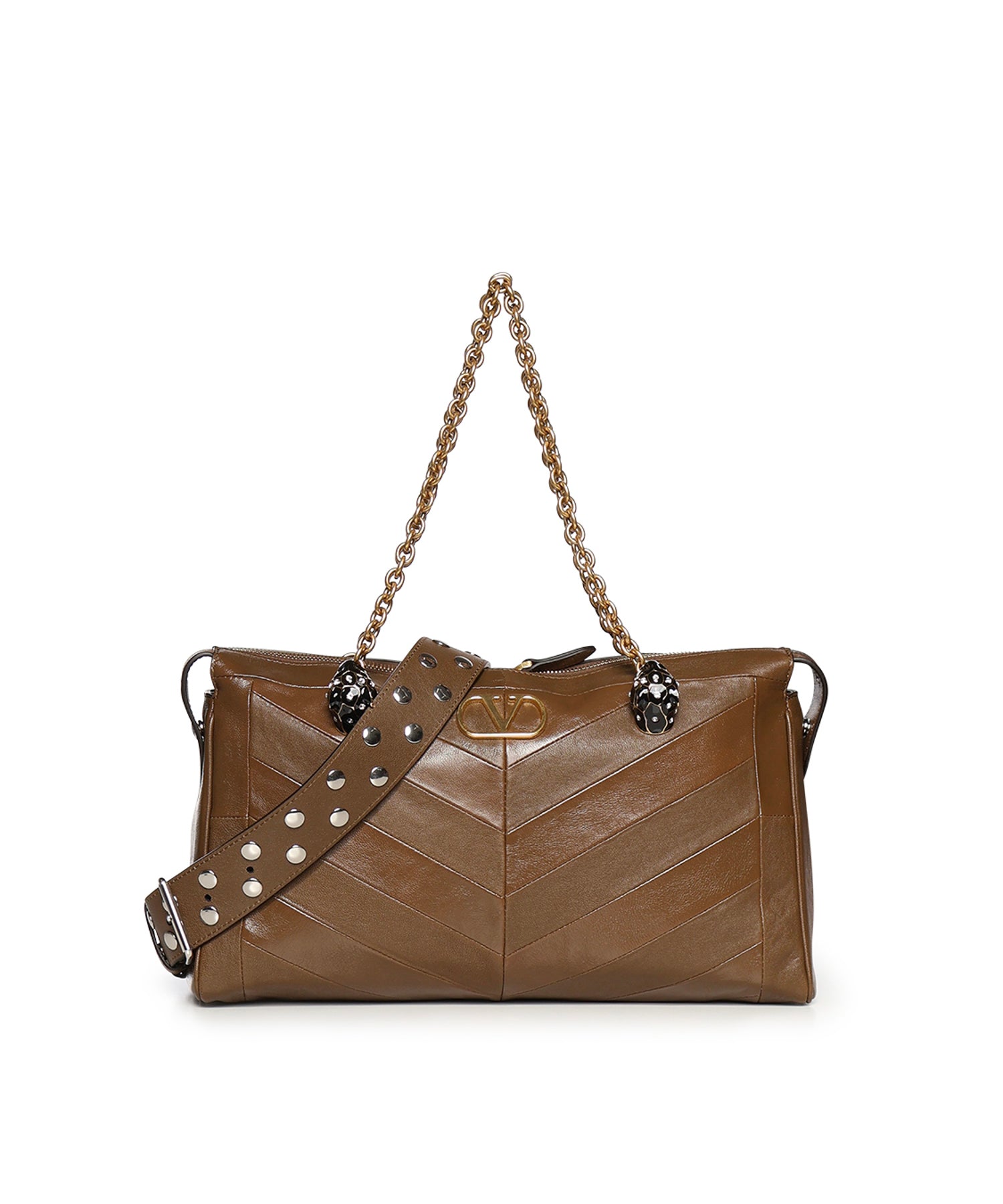 Borsa a spalla Panthea in nappa motivo chevron 8W0B0S70 UYFBGQ VALENTINO GARAVANI 
