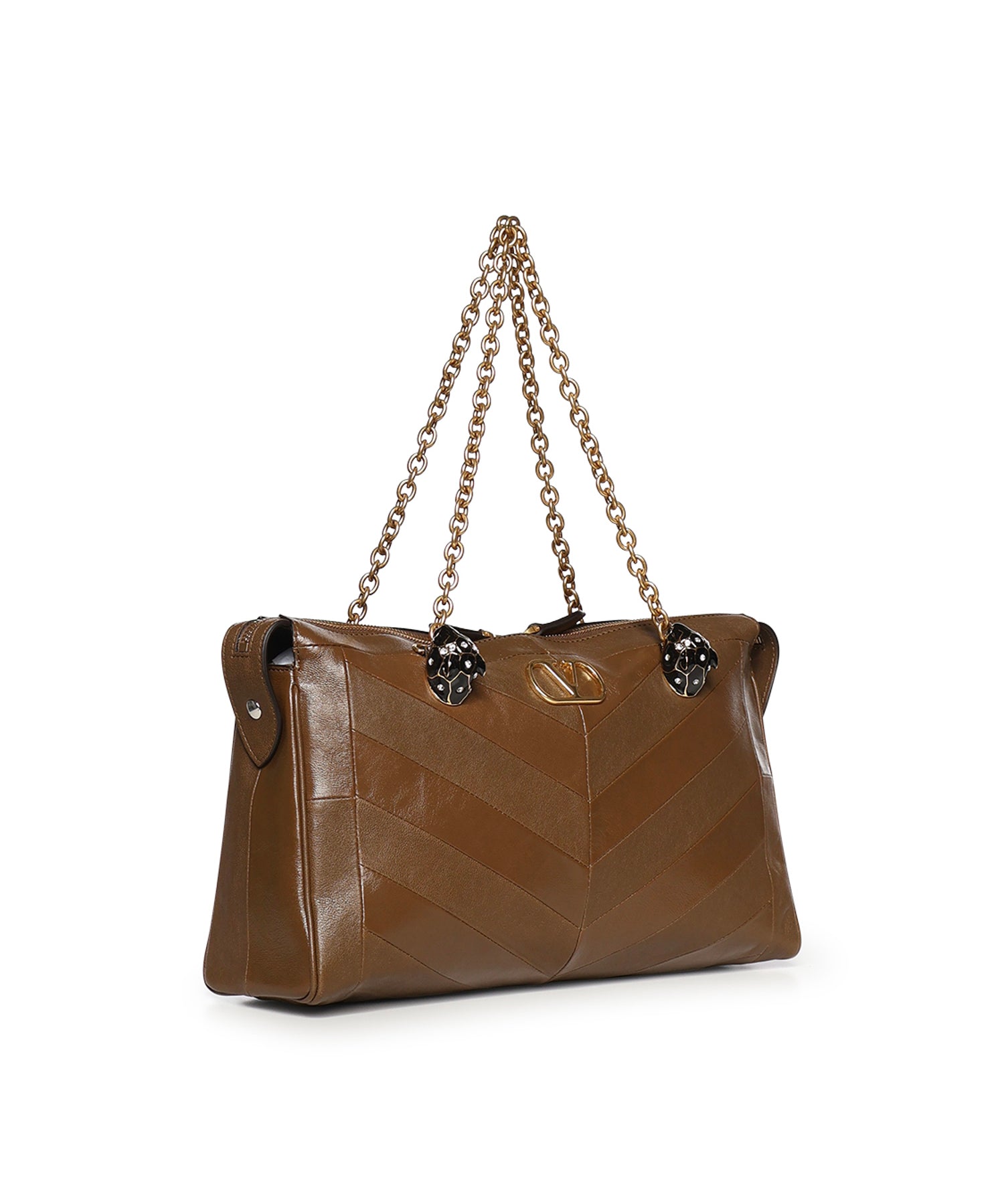 Borsa a spalla Panthea in nappa motivo chevron 8W0B0S70 UYFBGQ VALENTINO GARAVANI 