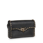 Borsa piccola a tracolla Rockstud in vitello granato 8W2B0181 VSF0NO VALENTINO GARAVANI 