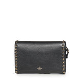 Borsa piccola a tracolla Rockstud in vitello granato 8W2B0181 VSF0NO VALENTINO GARAVANI 