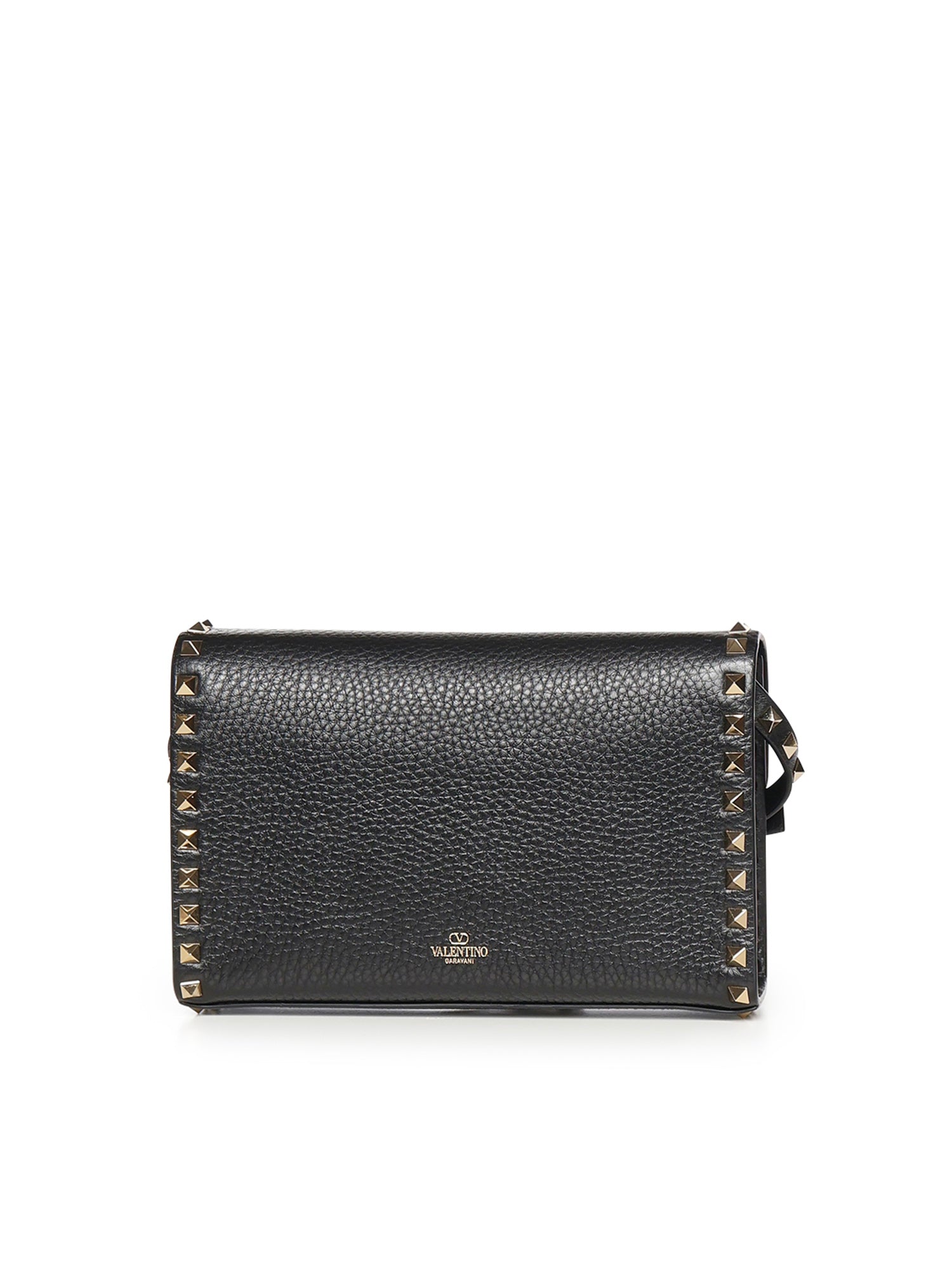 Borsa piccola a tracolla Rockstud in vitello granato 8W2B0181 VSF0NO VALENTINO GARAVANI 