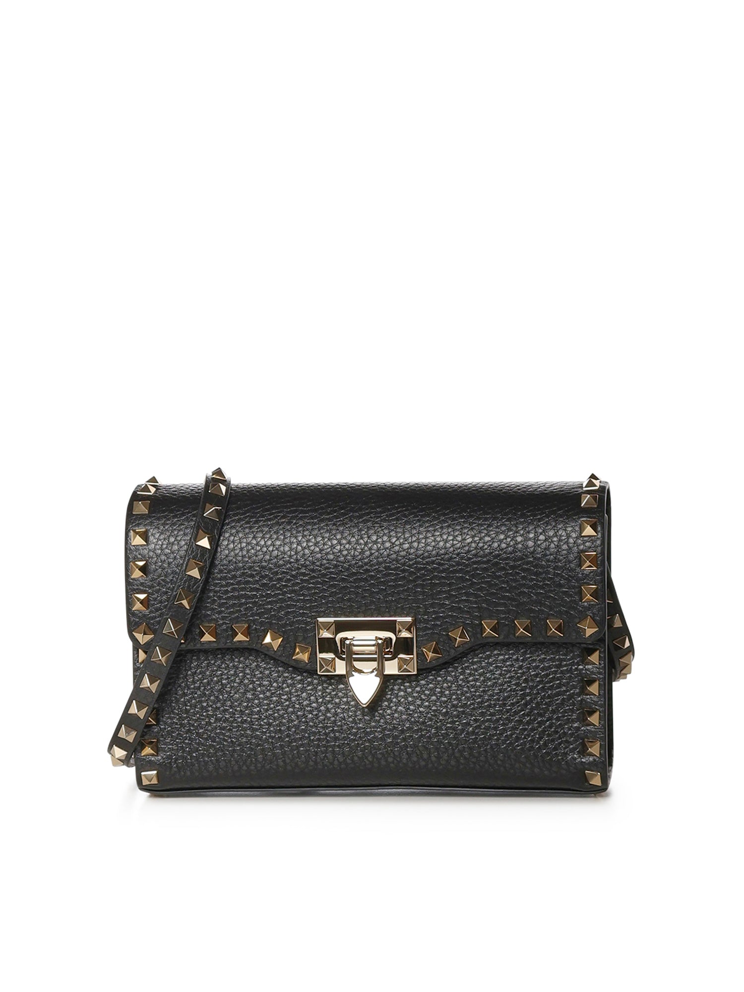 Borsa piccola a tracolla Rockstud in vitello granato 8W2B0181 VSF0NO VALENTINO GARAVANI 