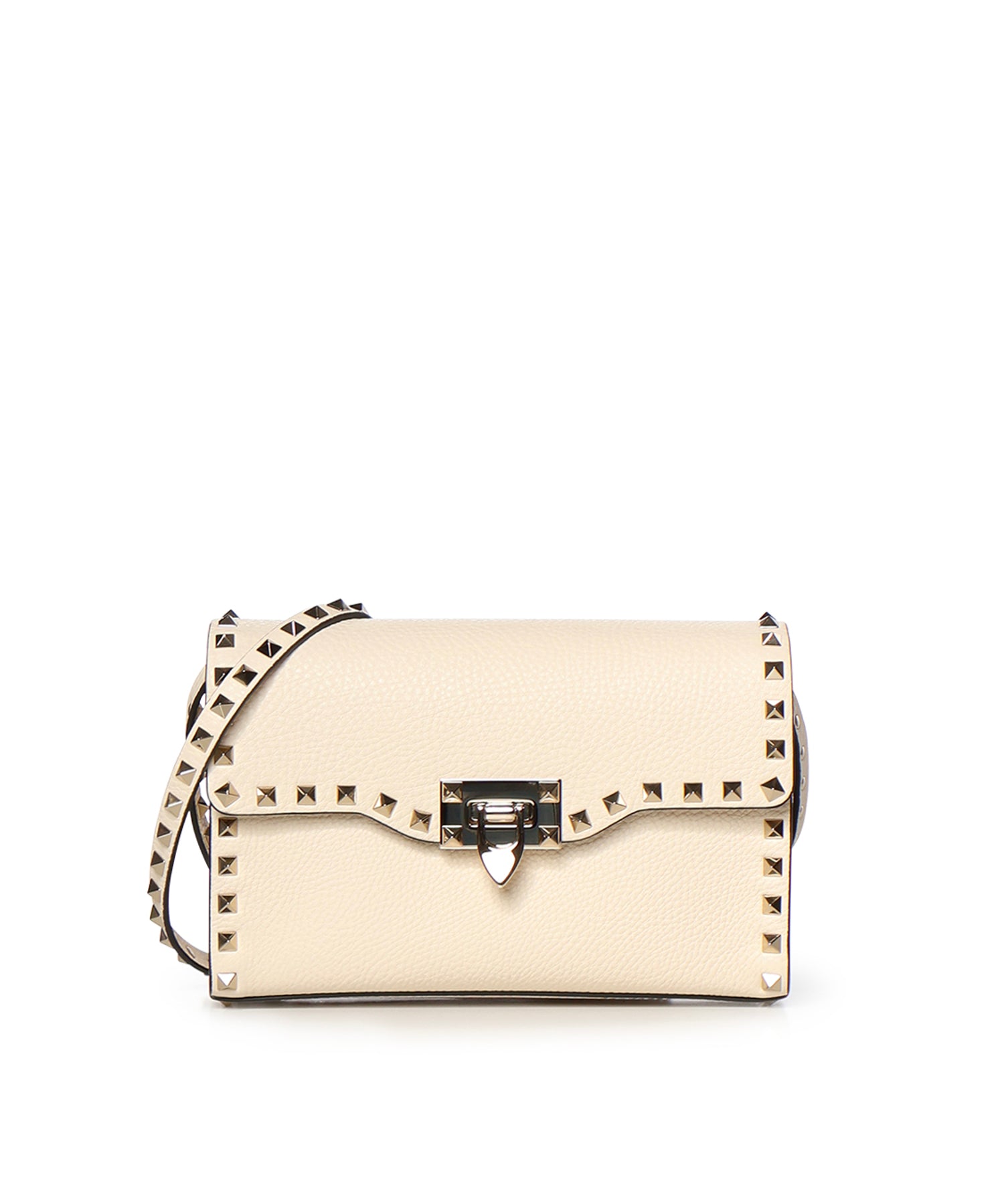 Borsa piccola a tracolla Rockstud in vitello granato 8W2B0181 VSFI16 VALENTINO GARAVANI 