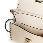 Borsa piccola a tracolla Rockstud in vitello granato 8W2B0181 VSFI16 VALENTINO GARAVANI 