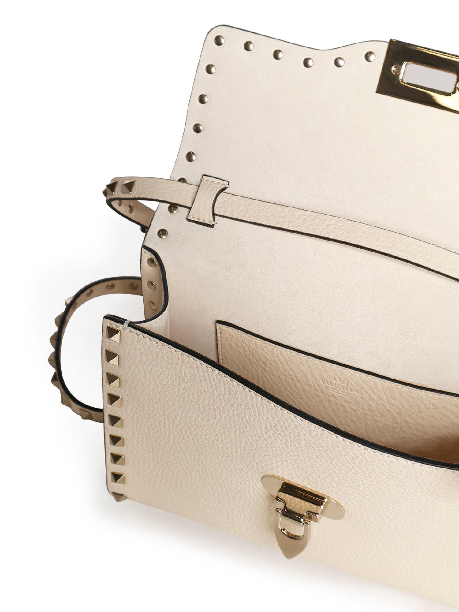 Borsa piccola a tracolla Rockstud in vitello granato 8W2B0181 VSFI16 VALENTINO GARAVANI 