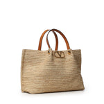 Borsa shopping media in rafia 8W2B0T01 QCLQZW VALENTINO GARAVANI 