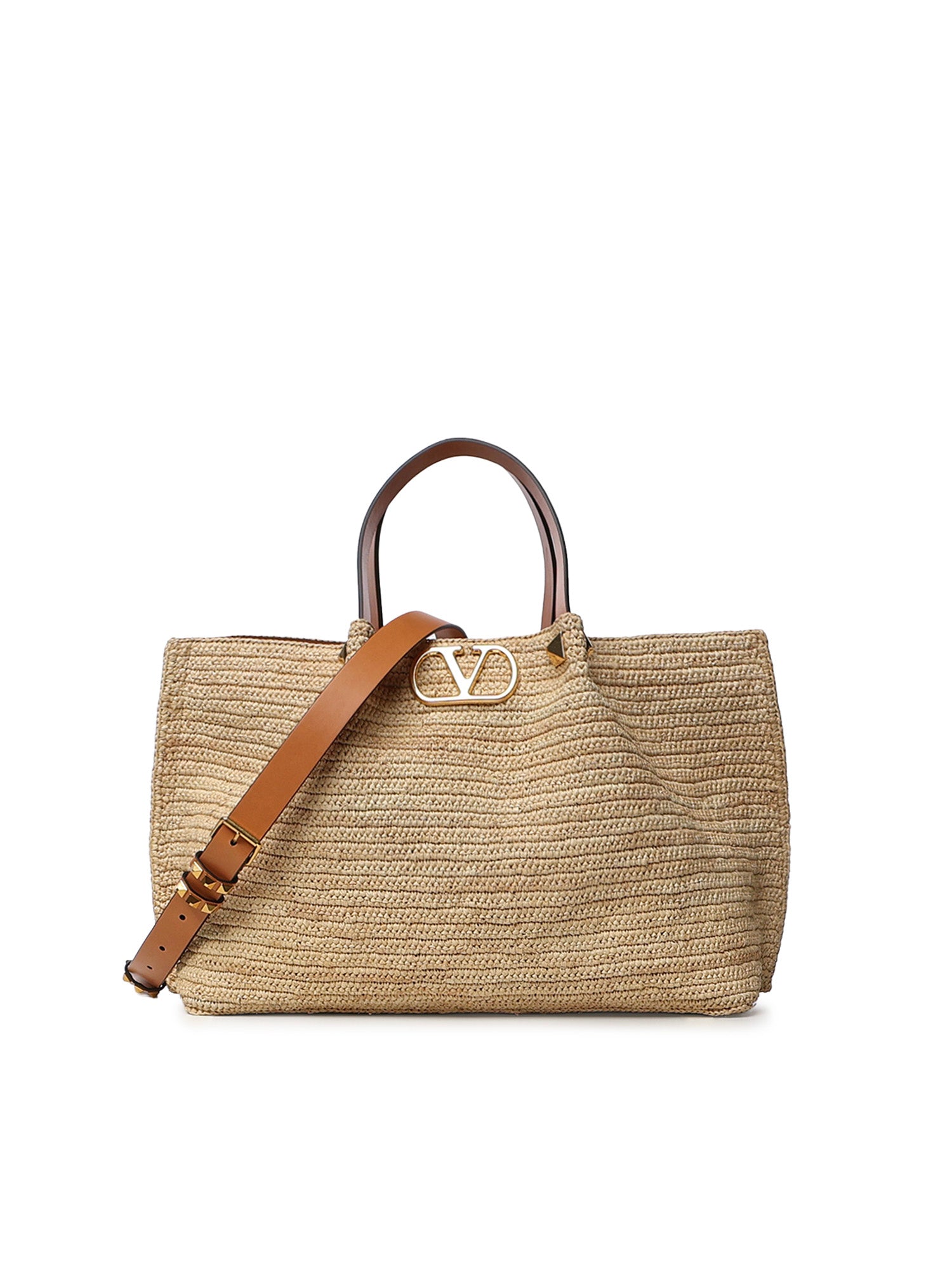 Borsa shopping media in rafia 8W2B0T01 QCLQZW VALENTINO GARAVANI 