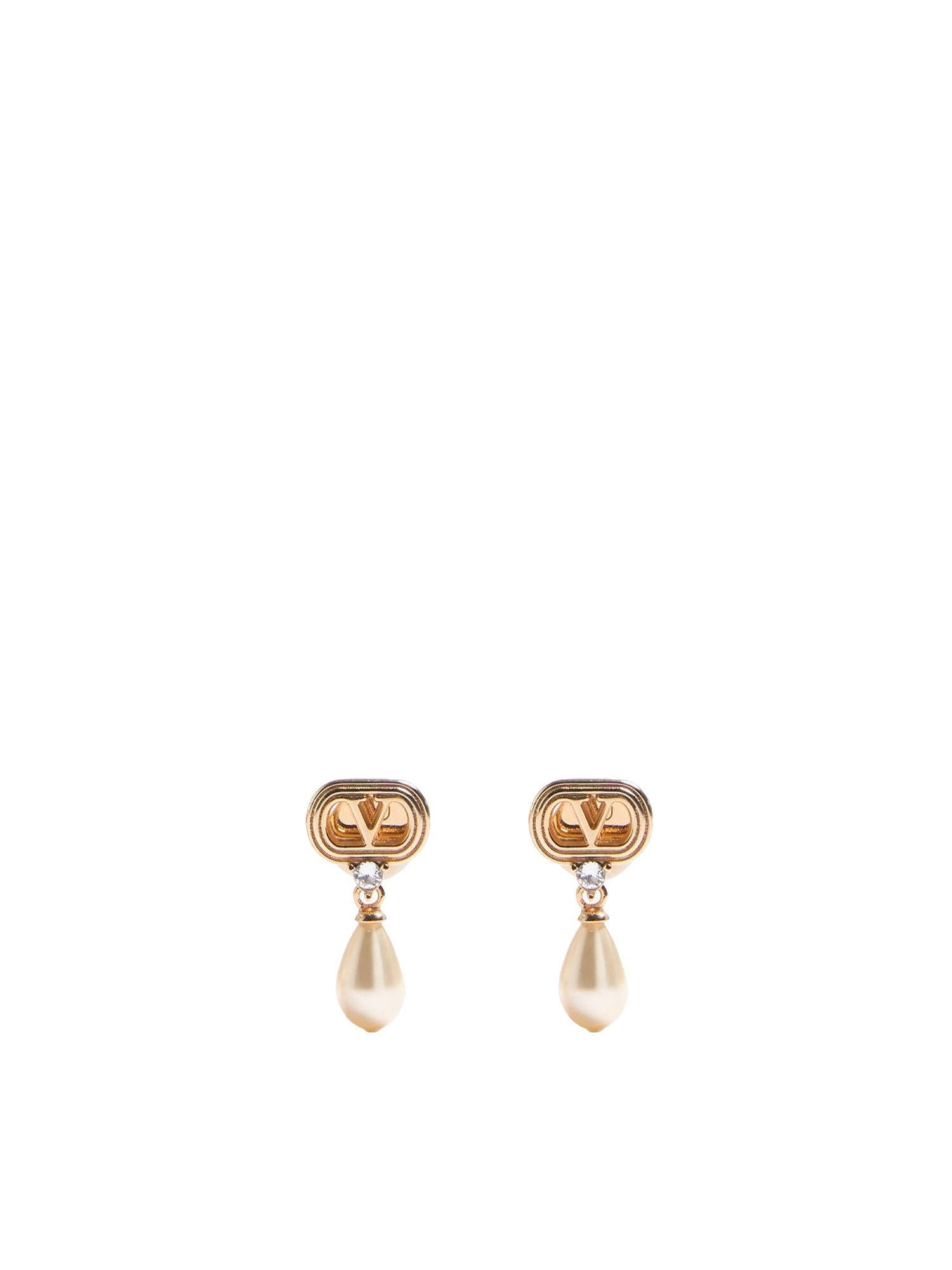 Orecchini Ovalette in metallo, perle e cristalli Swarovski® 8W2J0BG8 QVSBUJ VALENTINO GARAVANI 