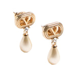Orecchini Ovalette in metallo, perle e cristalli Swarovski® 8W2J0BG8 QVSBUJ VALENTINO GARAVANI 