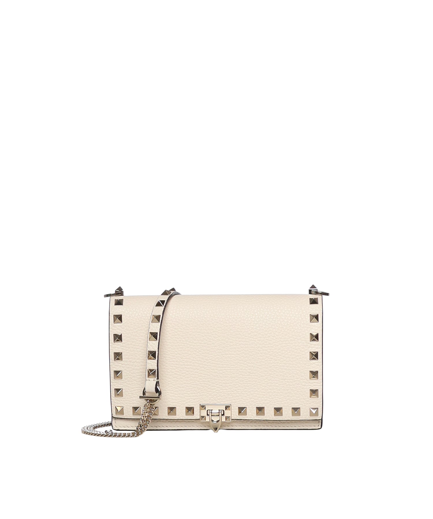 Mini bag con catena Rockstud in vitello granato 8W2P0Y59 VSHI16 VALENTINO GARAVANI 
