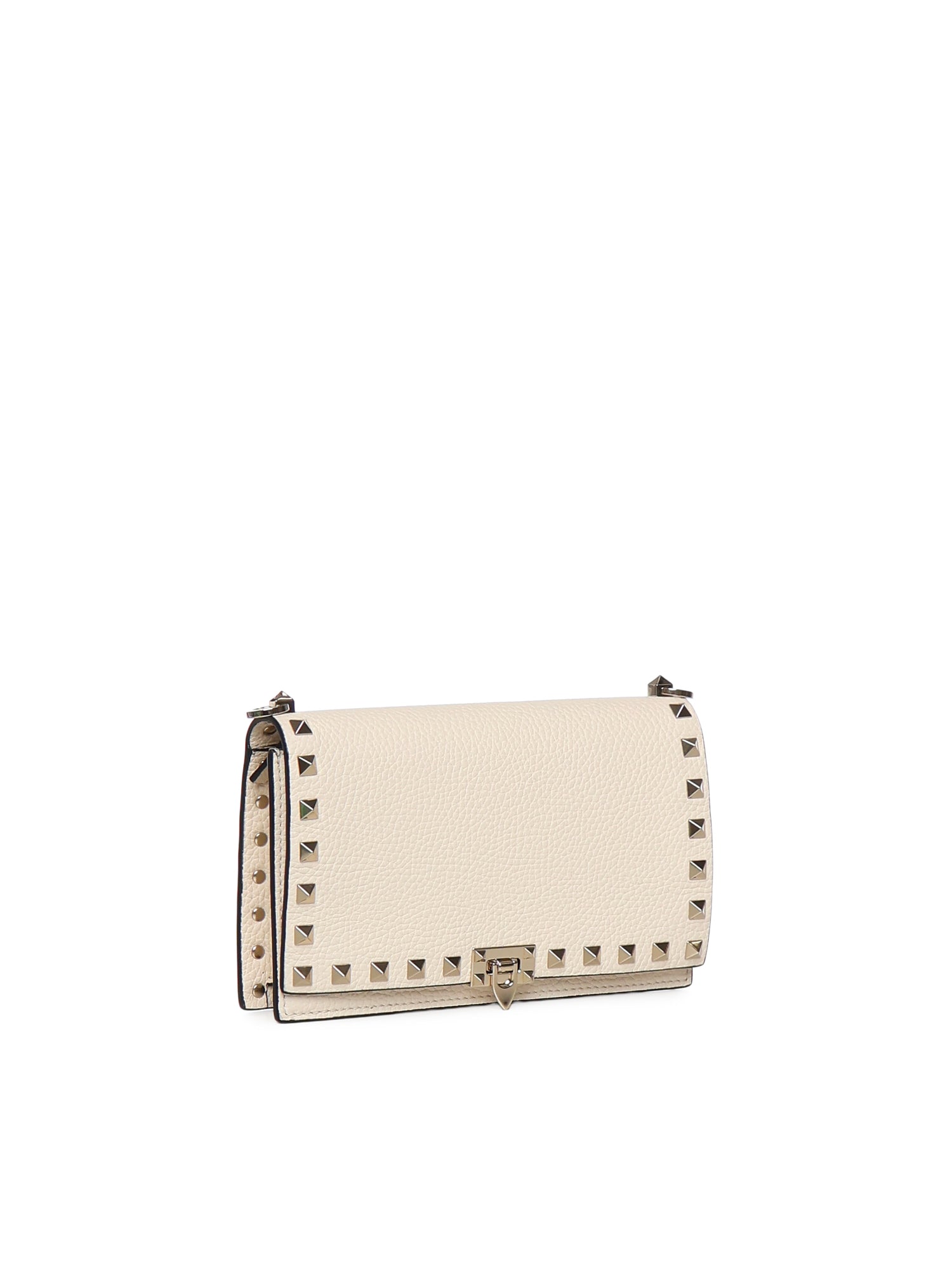 Mini bag con catena Rockstud in vitello granato 8W2P0Y59 VSHI16 VALENTINO GARAVANI 