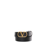 Cintura VLogo Signature in pelle<BR/> 8W2T0SM3 IYR0NO VALENTINO GARAVANI 